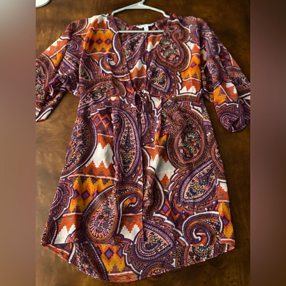 CAbi 841 Epic Tunic Kimono Top Multicolor Size S - Picture 8 of 11